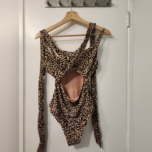 Animal print Aerie one piece bathing suit, size medium
